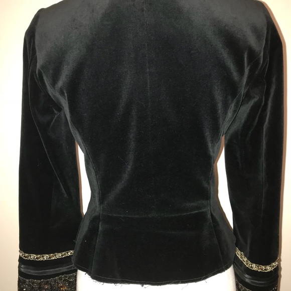 Velour embellished jacket - Picture 4 of 8